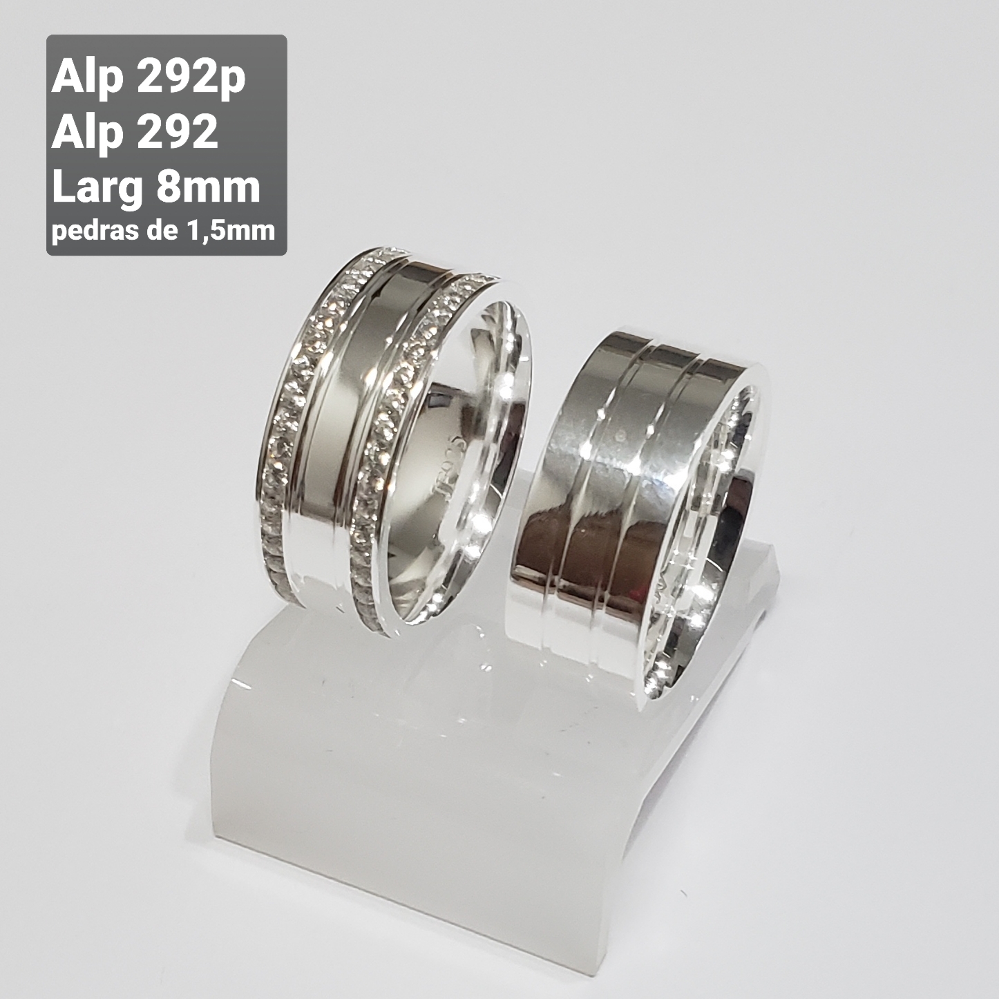 ALP 292 E ALP 292P Larg 8 mm pedras de 1,5 mm